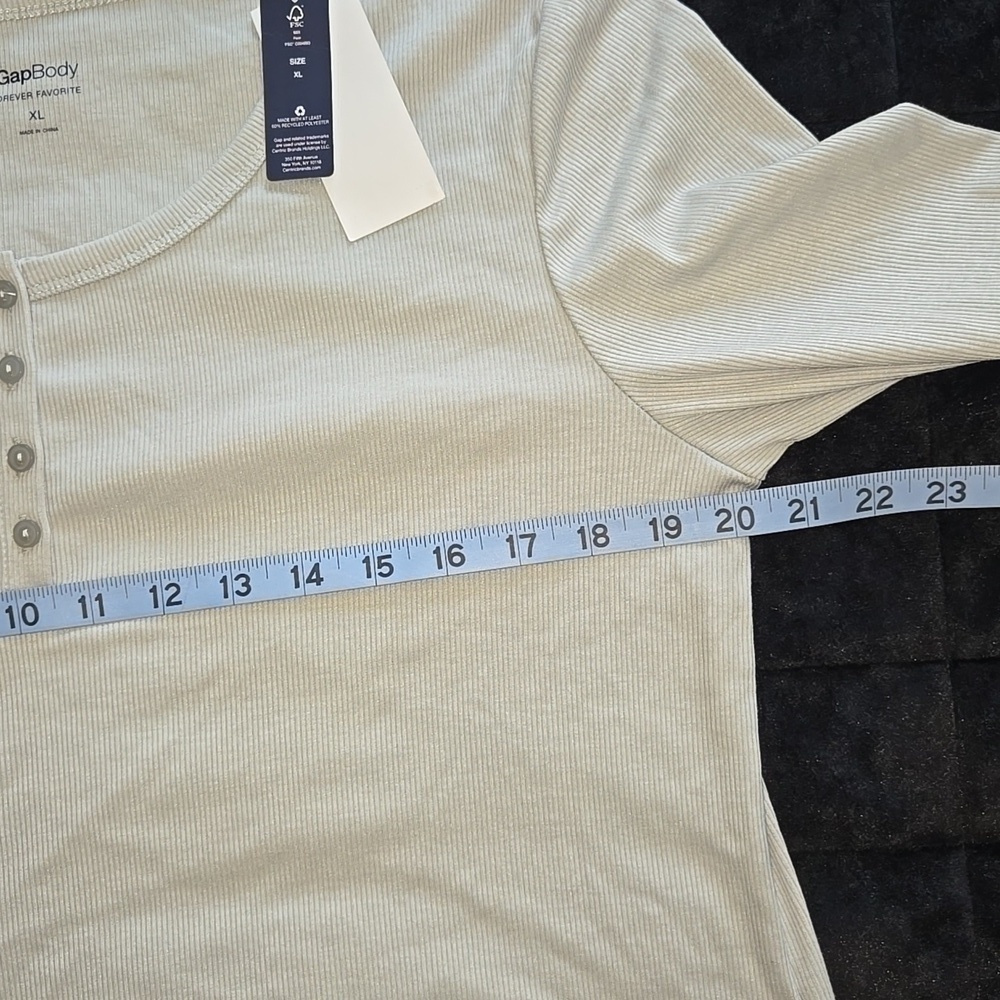 GAP GapBody Women's Long-Sleeve Rib Pajama Top ONLY Gray Size SZ:XL - Picture 3 of 7